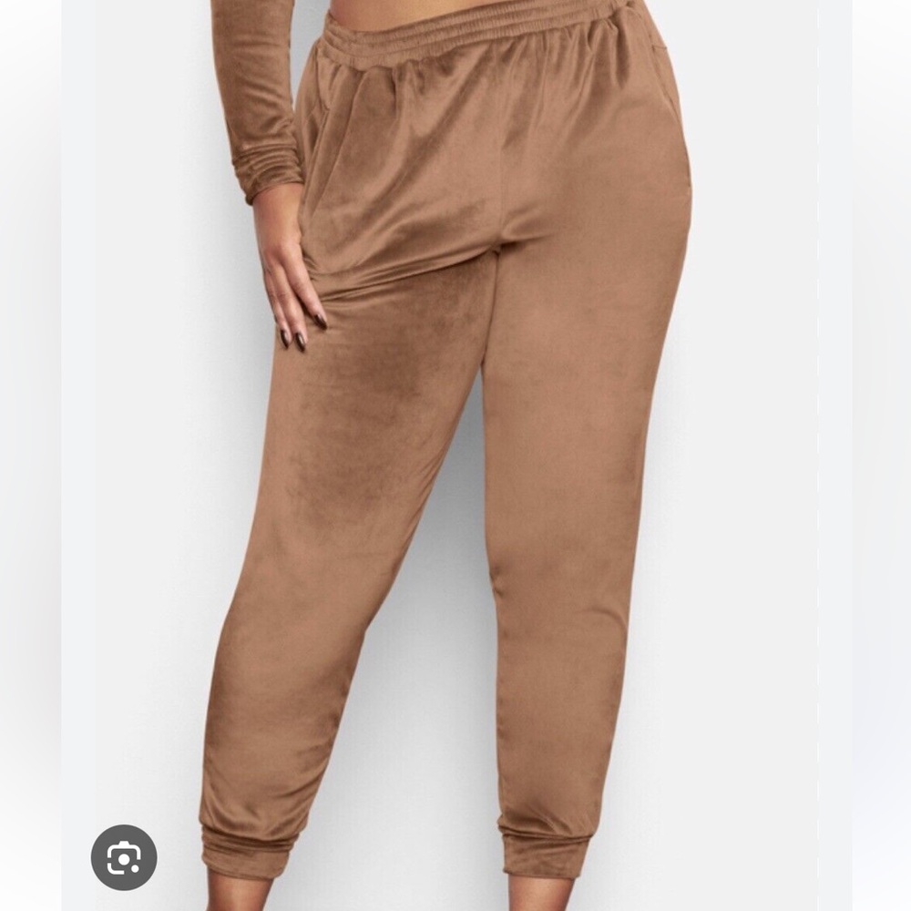 SKIMS Tan Luxe Velour Jogger Pants Casual Sleepwear Loungewear Plus Size 4XL